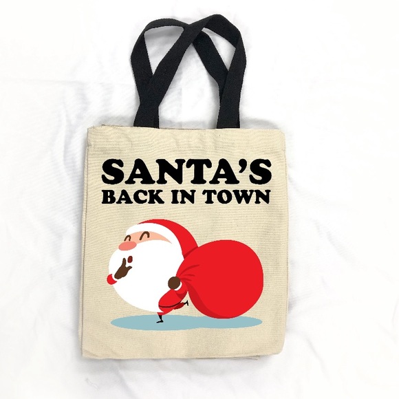 Personalized Santa Tote Bags - Picture 7 of 10